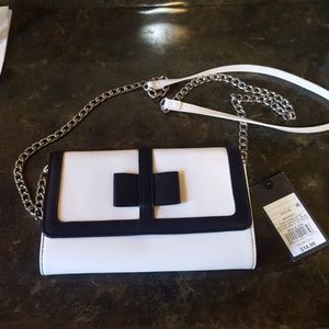 NWT White and Black Purse